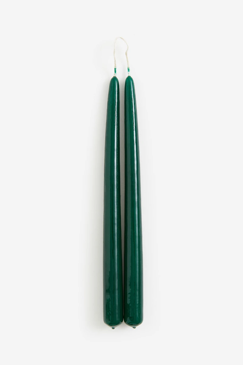 Lot de 2 bougies effilées