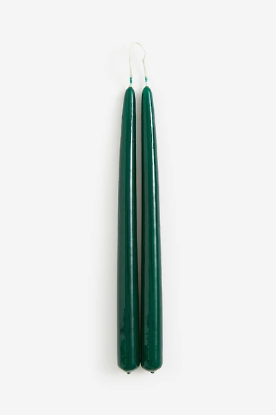 Lot de 2 bougies effilées