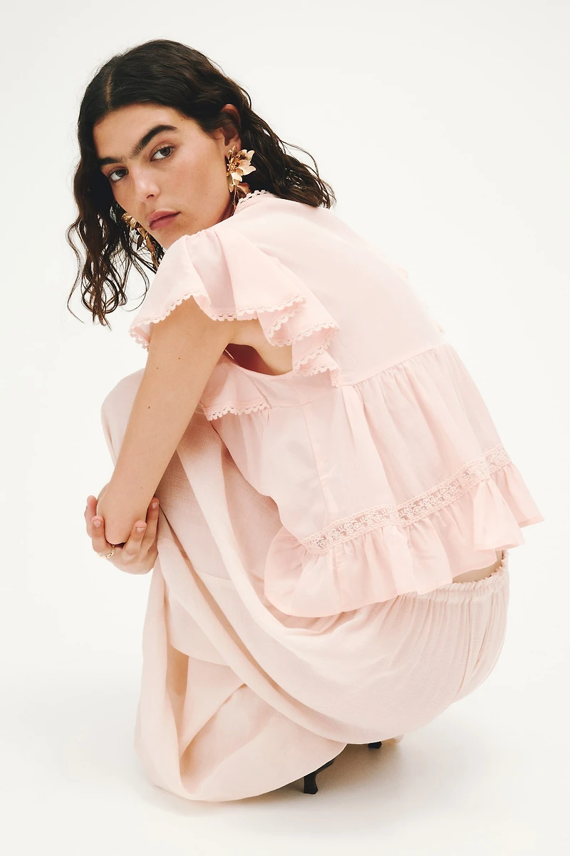 Blouse avec dentelle