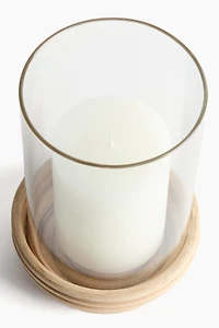 Small Glass Hurricane Candle Holder