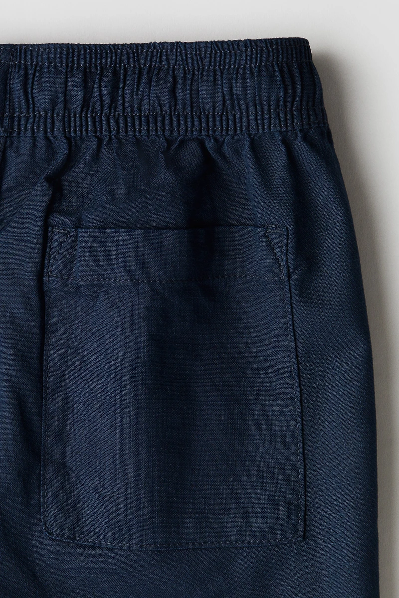 Linen-Blend Shorts