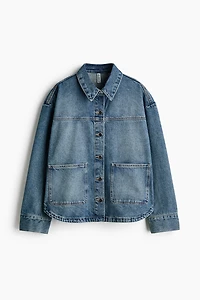 Veste-chemise en sergé de coton