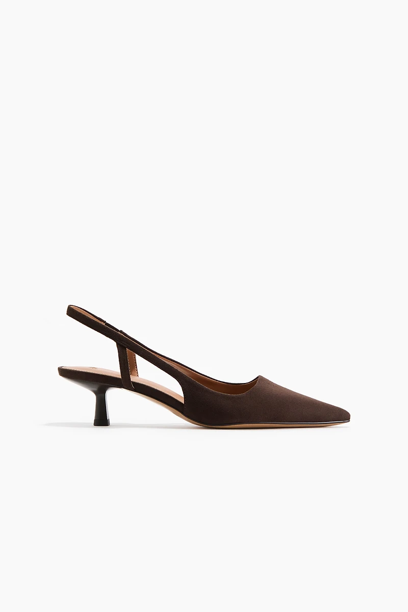 Kitten-Heeled Slingbacks