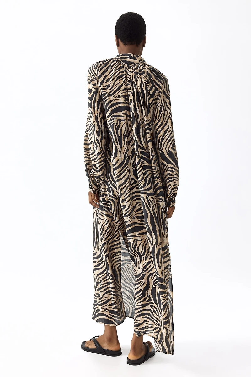 Oversized Tie-Belt Dress
