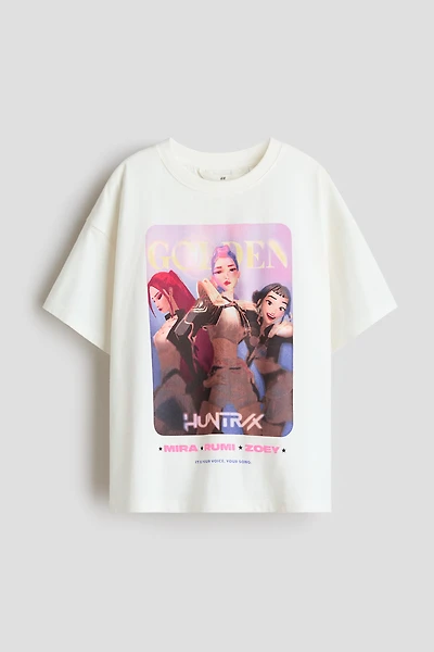 T-shirt en coton imprimé