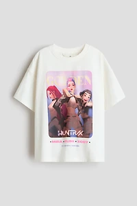 T-shirt en coton imprimé