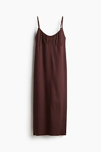 Linen-Blend Strappy Dress