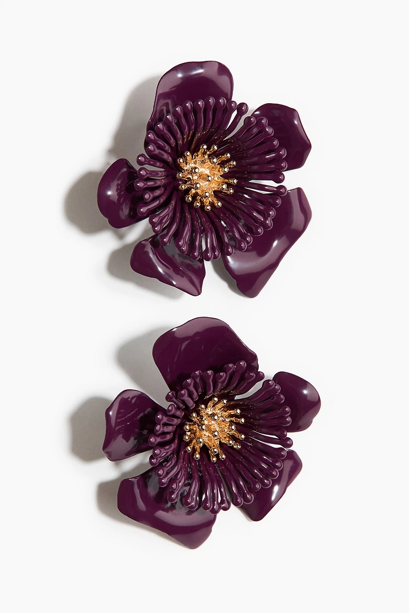 Boucles d'oreilles d'exception en forme de fleurs