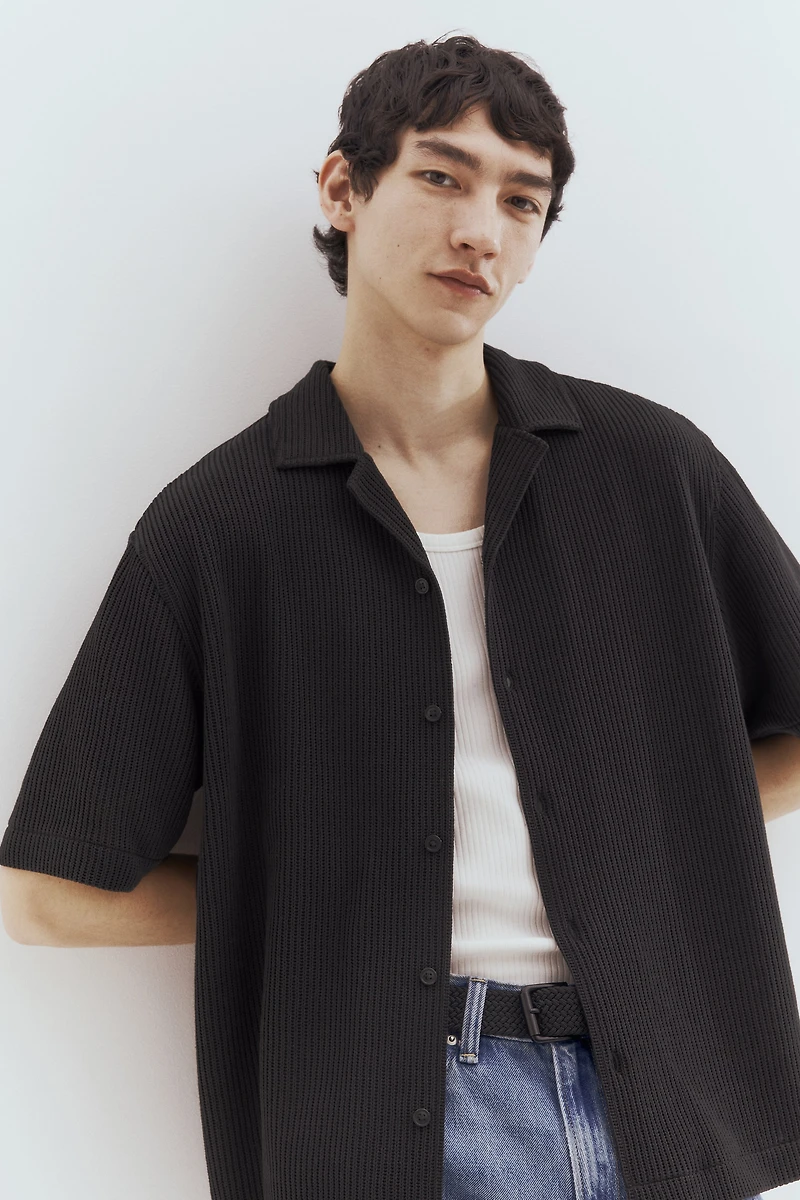 Loose Fit Ribbed Resort Shirt