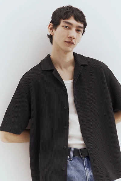 Loose Fit Ribbed Resort Shirt