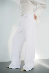 Jean large taille haute