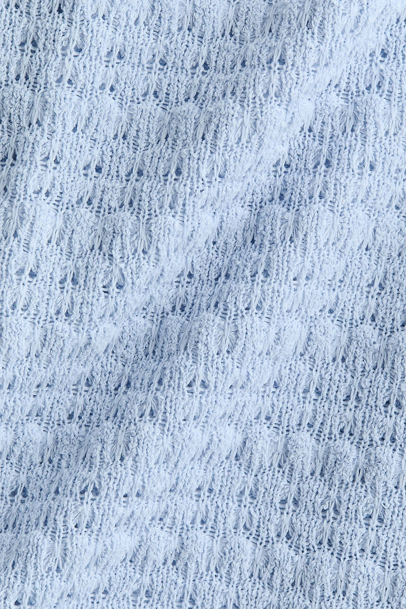 Textured-Knit Cape Top