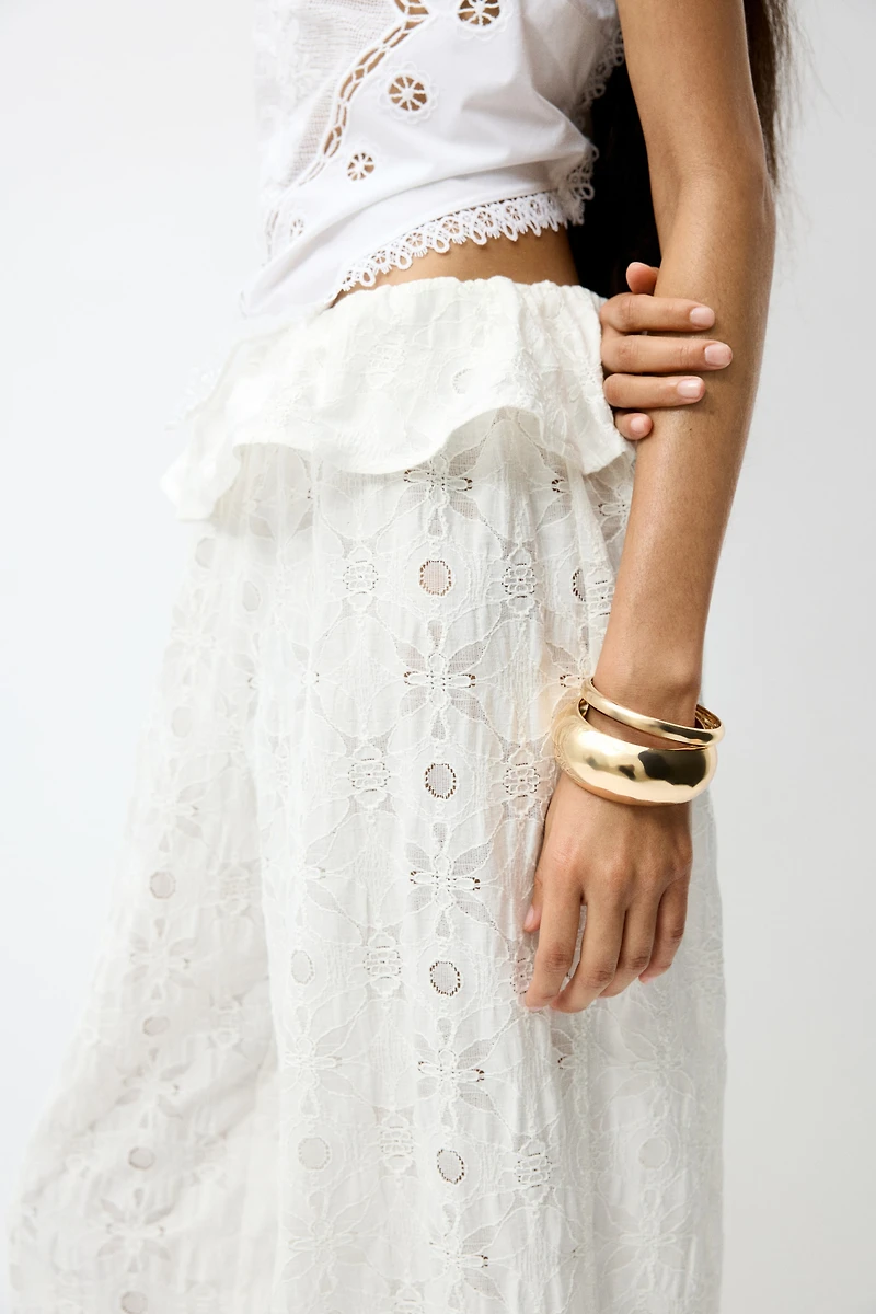 Cotton-Blend Balloon-Leg Pants