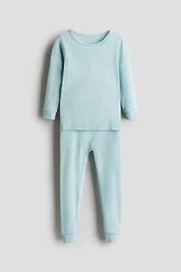 Snug-Fit Printed Cotton Pajamas