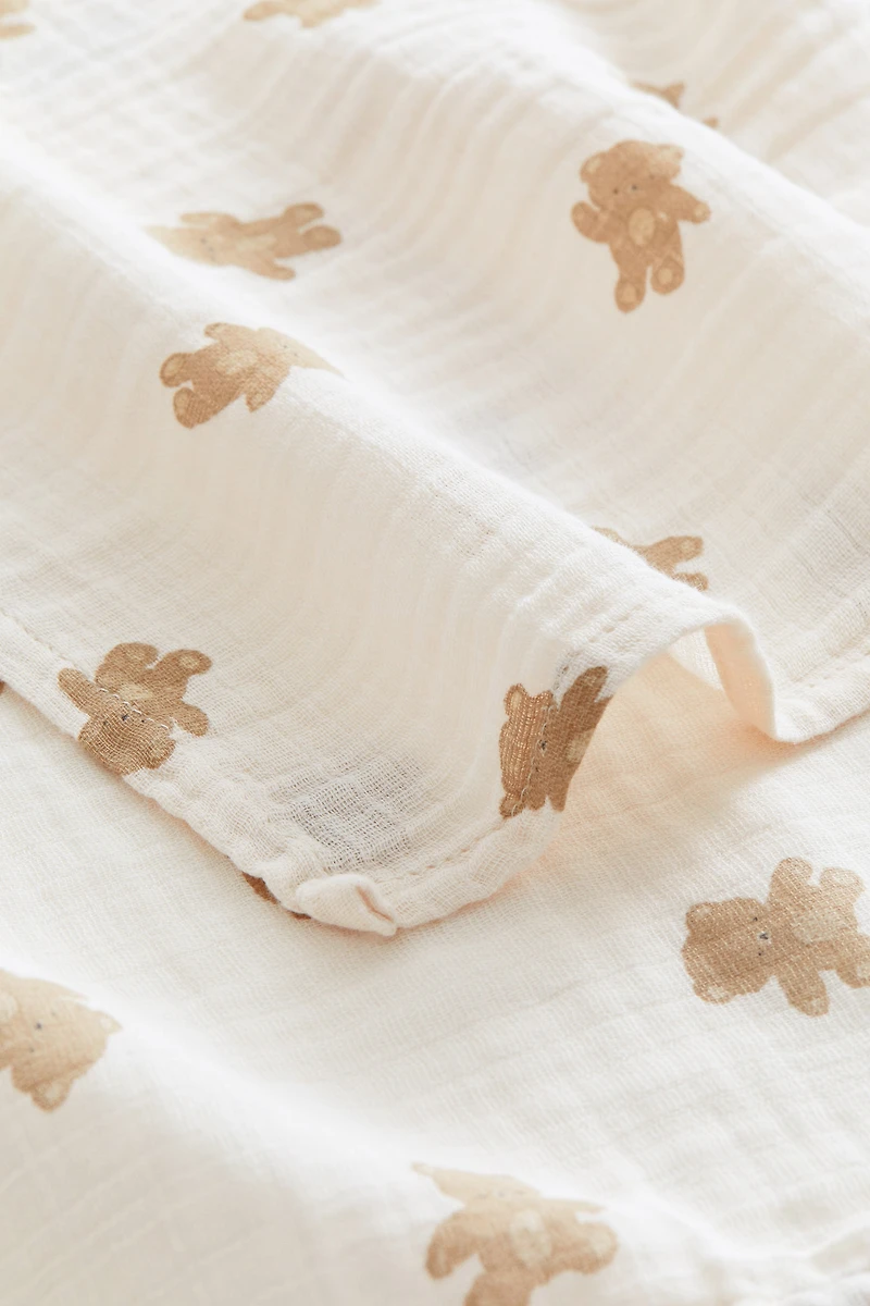 Lot de 2 petits bavoirs d'épaule en mousseline