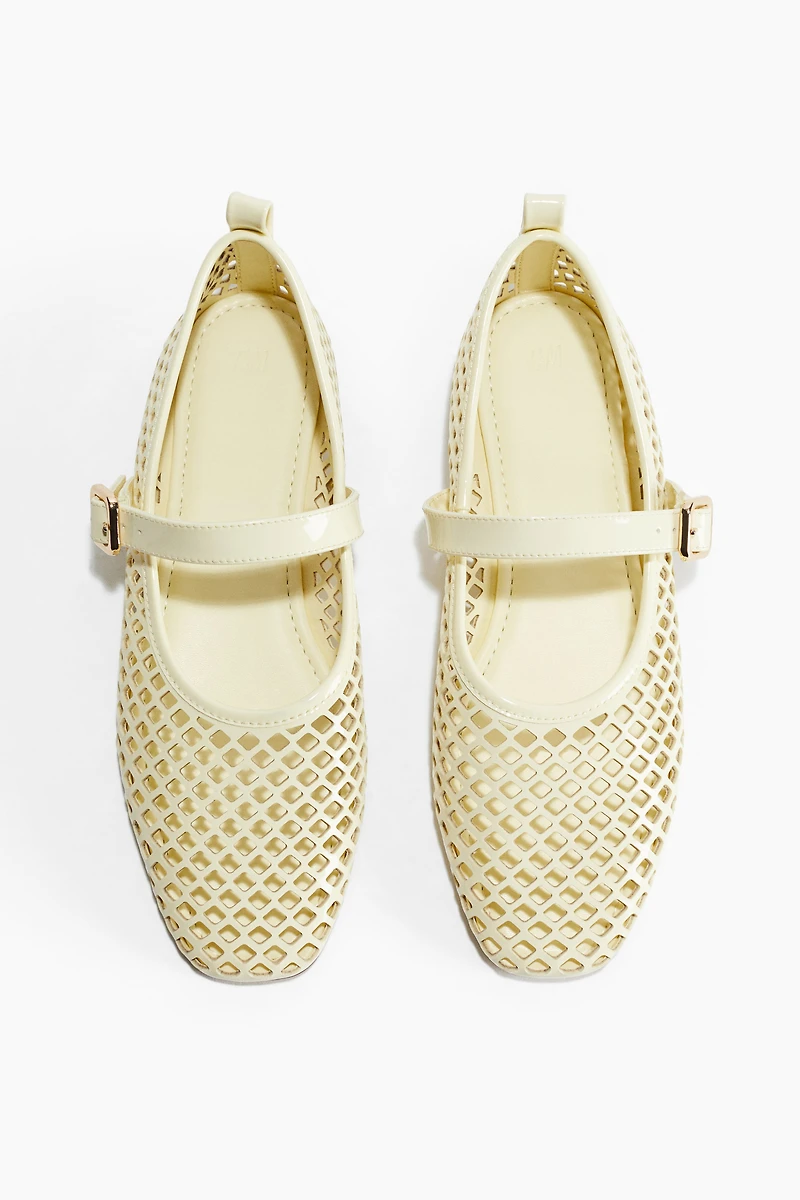 Perforated Mary Jane Ballet Flats