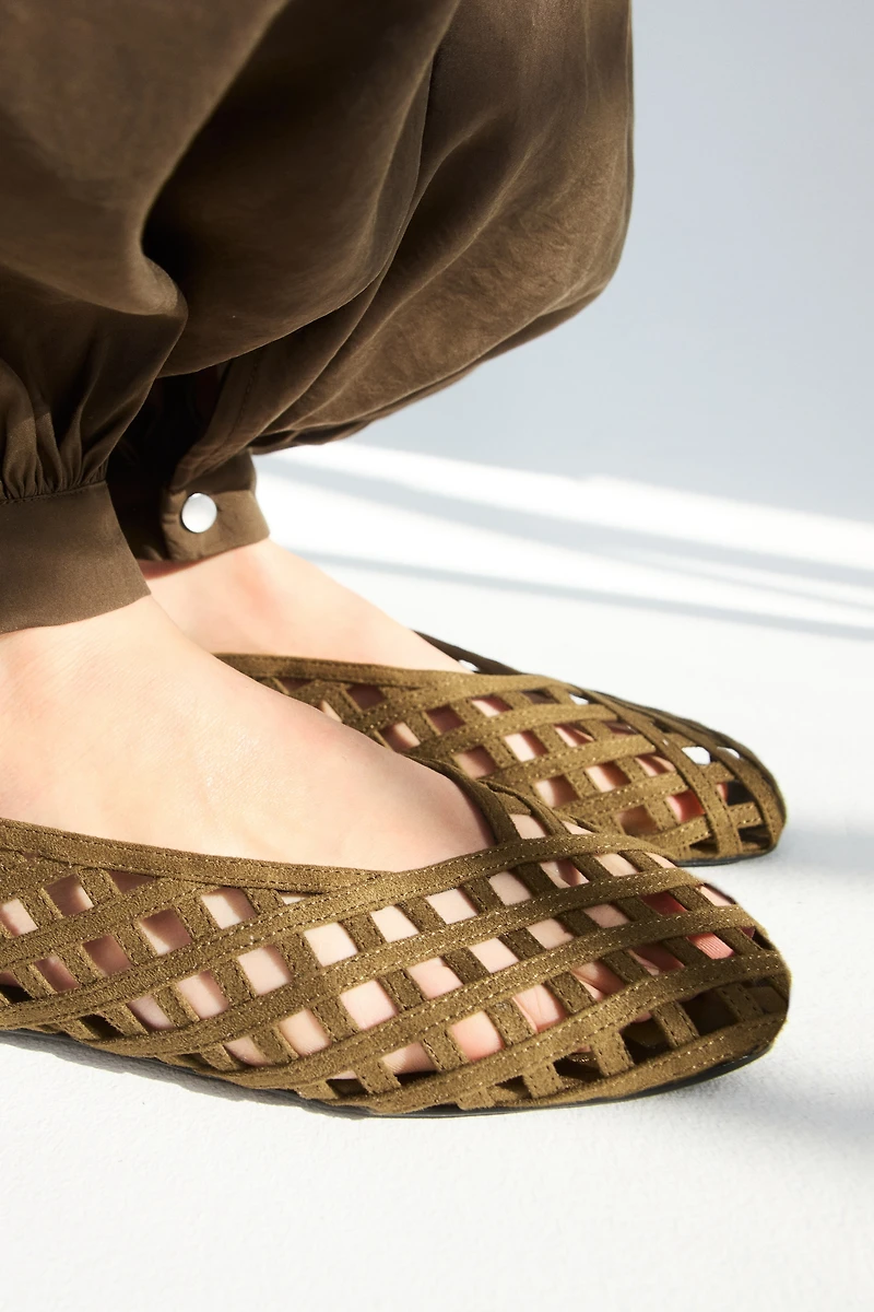 Braided-Look Ballet Flats