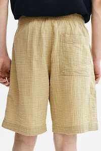Relaxed-Fit Muslin Shorts