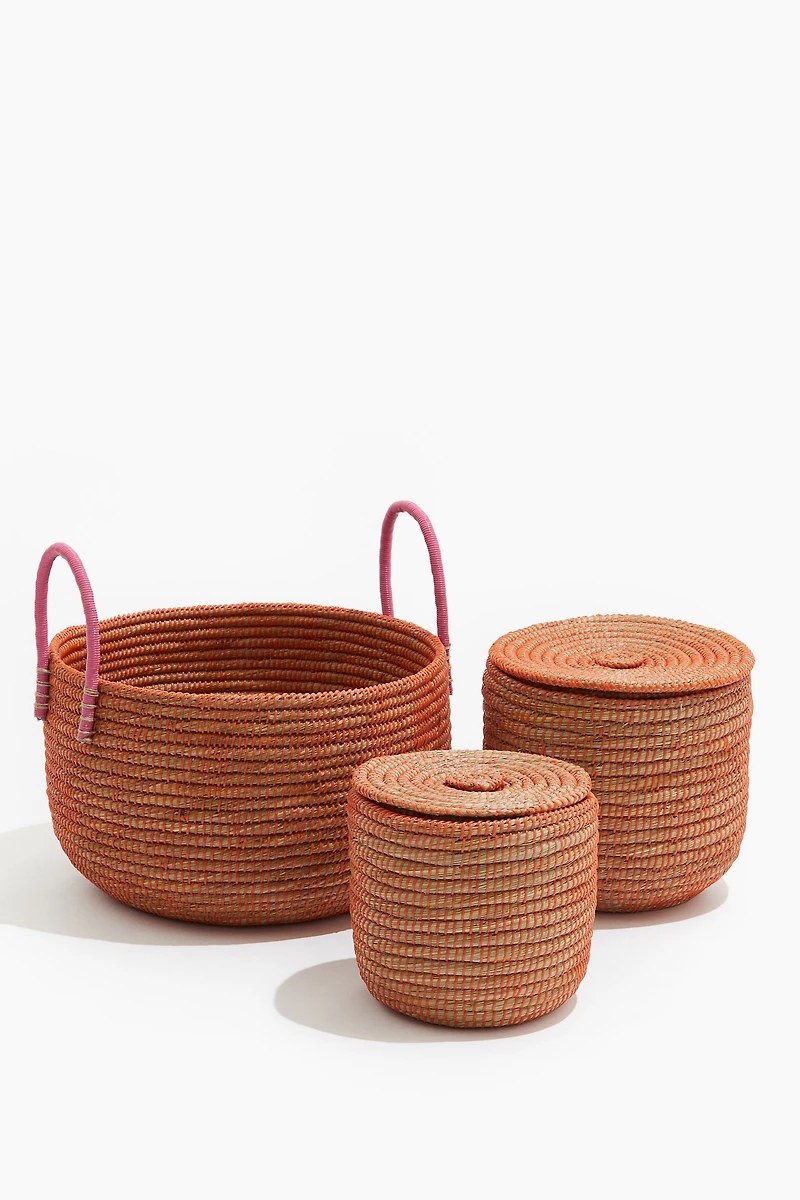 Grand panier de rangement fait main