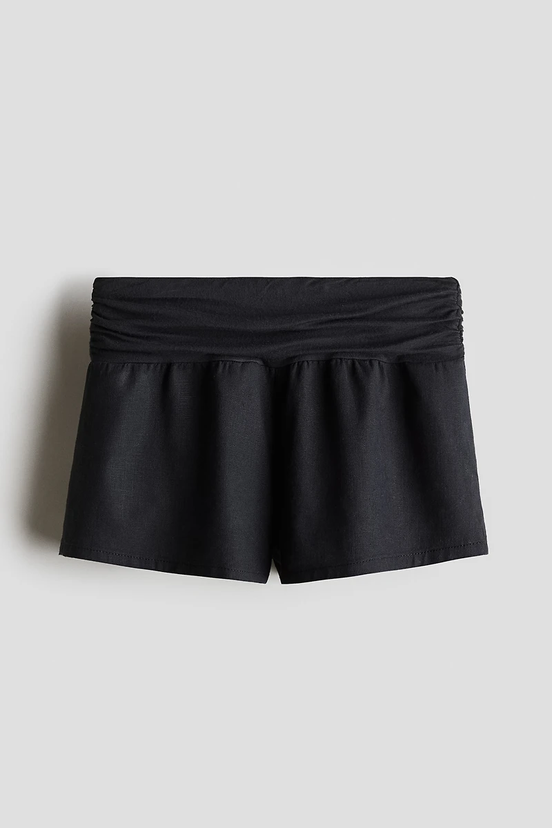 Linen-Blend Shorts