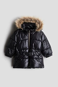 Manteau court avec ceinture