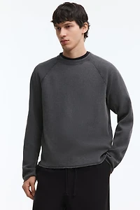 T-shirt gaufré classique avec manches longues