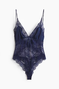 Maillot en microfibre et dentelle