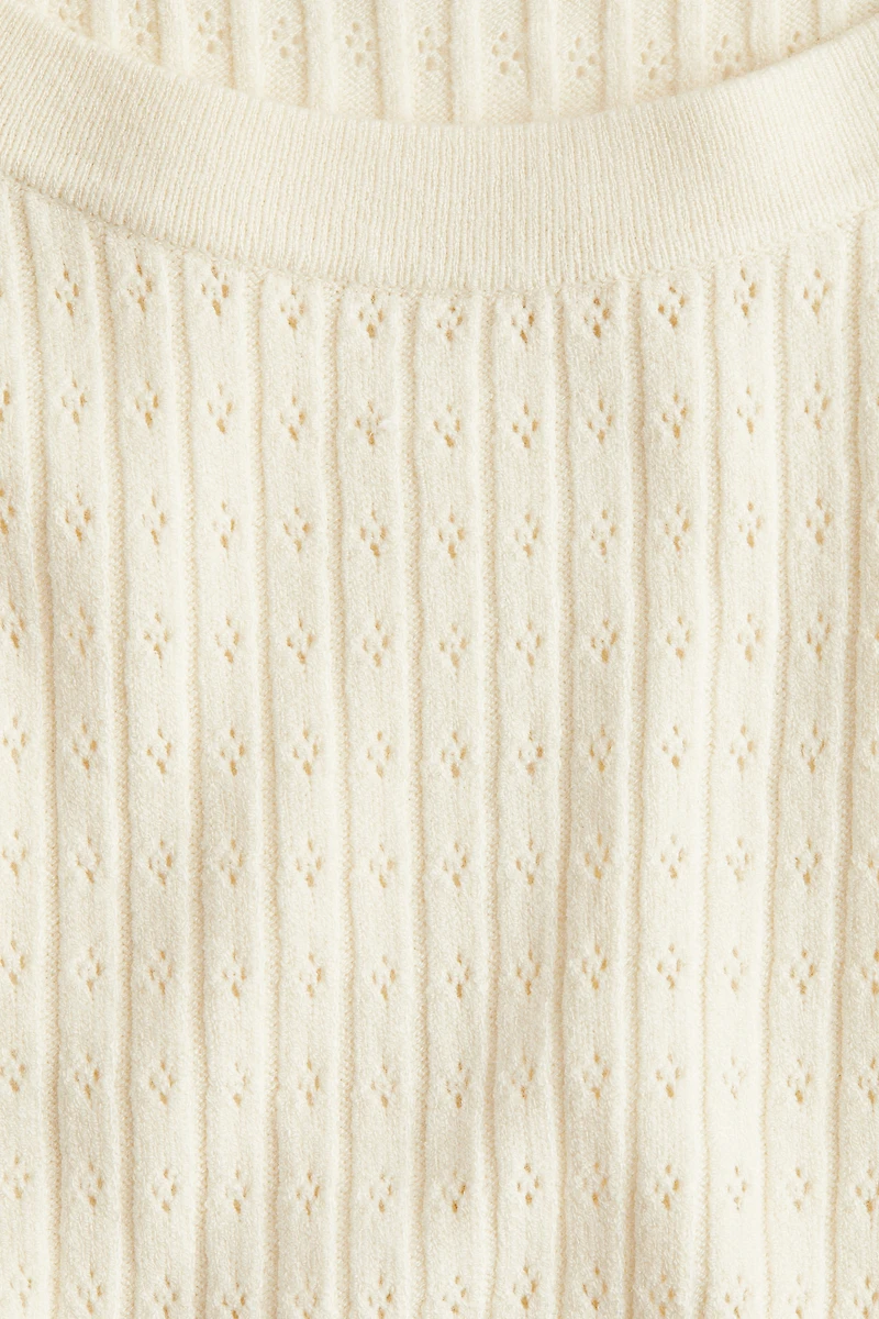 Pointelle-Knit T-Shirt