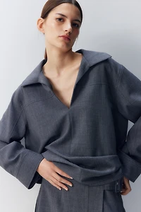 Chemise à enfiler en sergé
