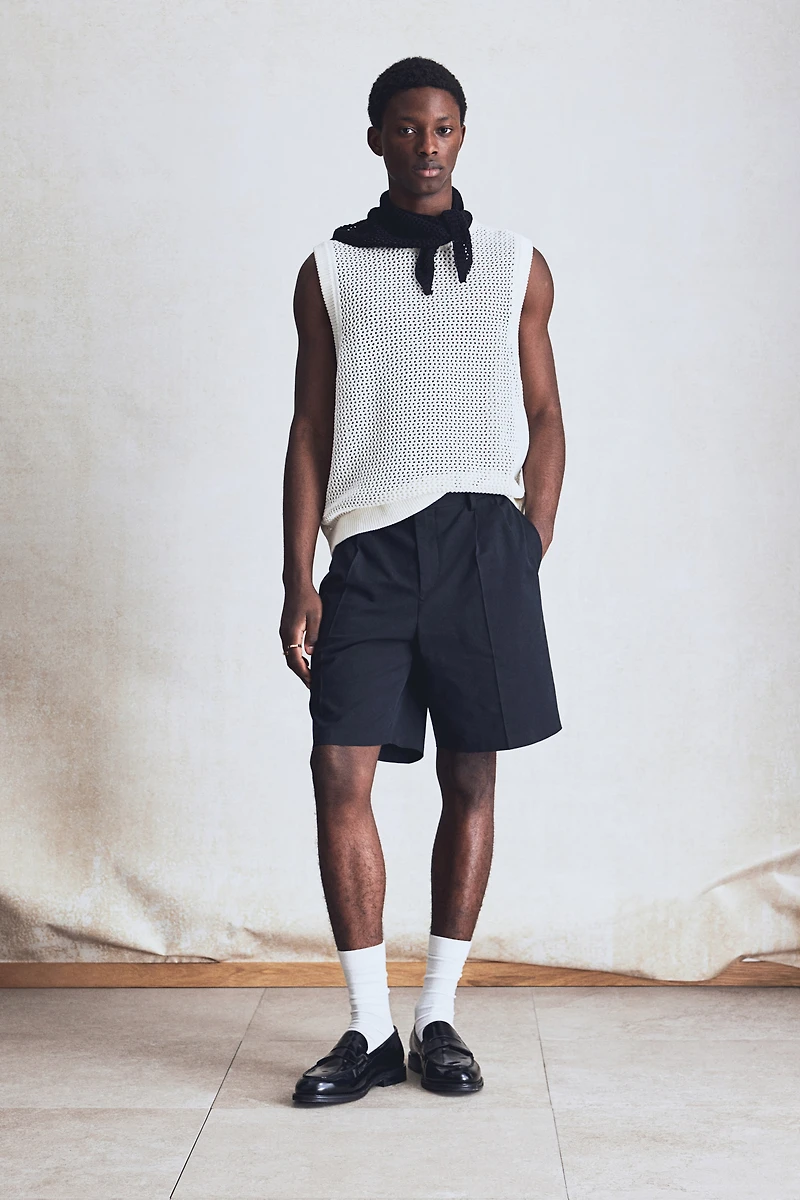 Débardeur classique en tricot pointelle