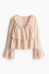 Ruffle-Trimmed Blouse