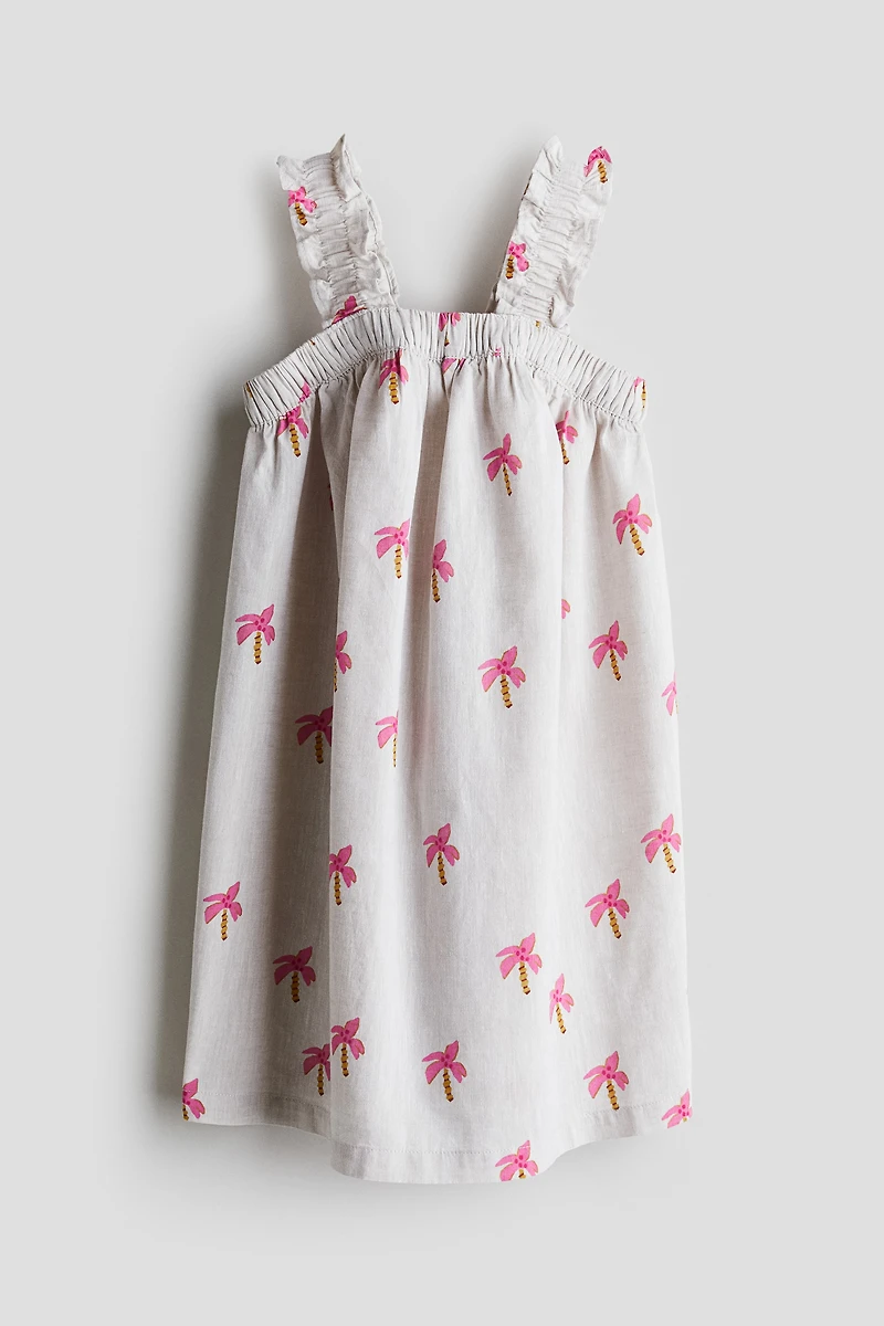 Linen-Blend Dress