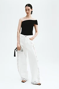 Off-the-Shoulder Thong Bodysuit