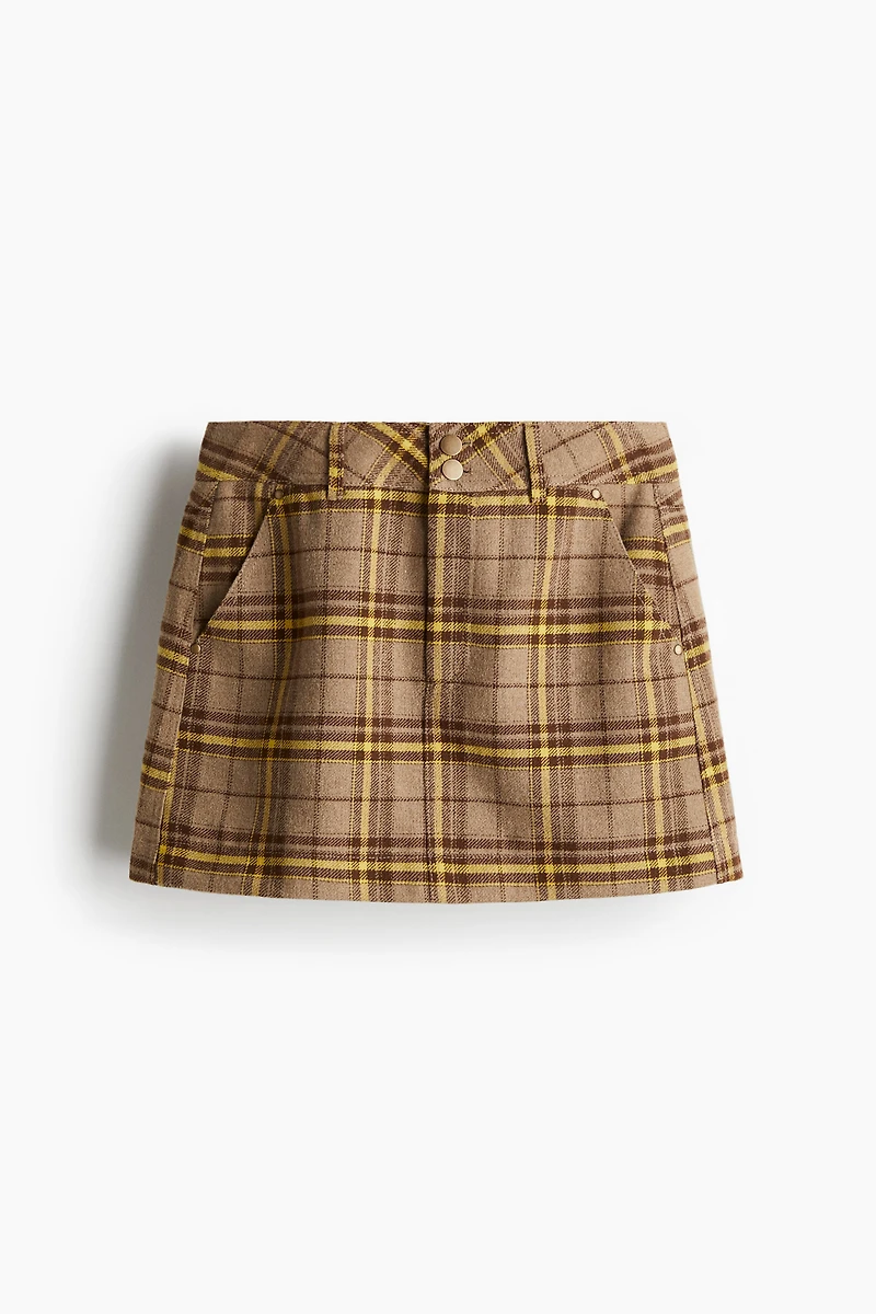 Brushed-Finish Mini Skirt