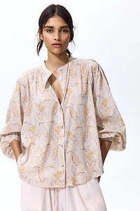 Oversized Viscose-Blend Blouse