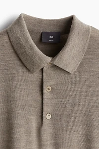Slim Fit Wool Polo Shirt