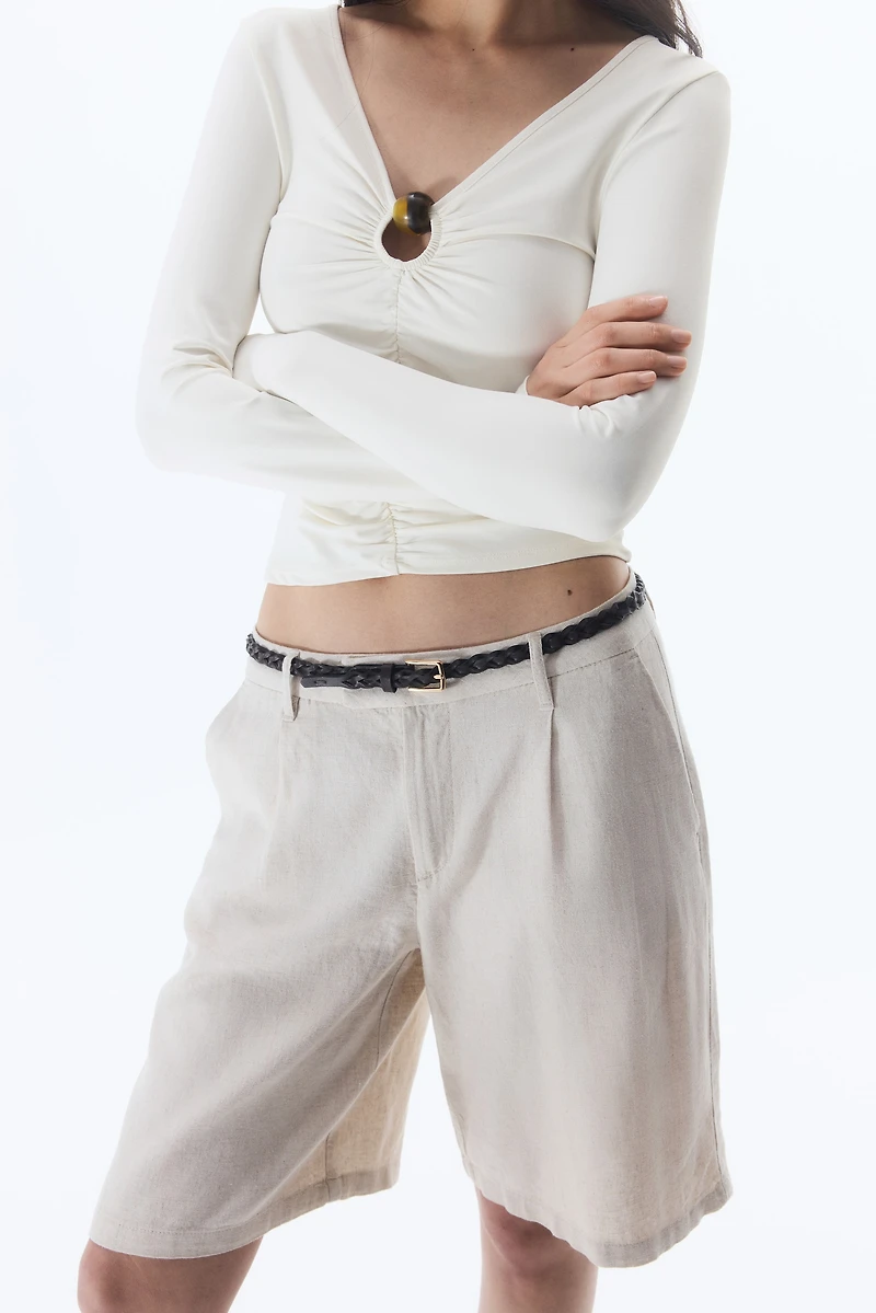 Gathered Cutout Top