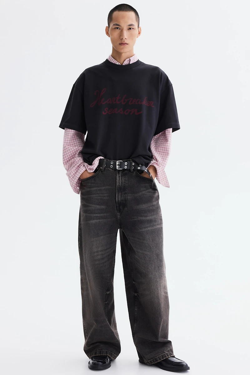 Oversized Heat Reactive Printed T-Shirt