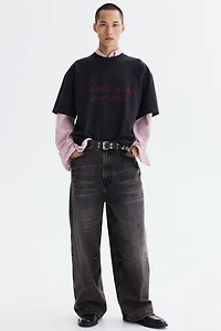 Oversized Heat Reactive Printed T-Shirt