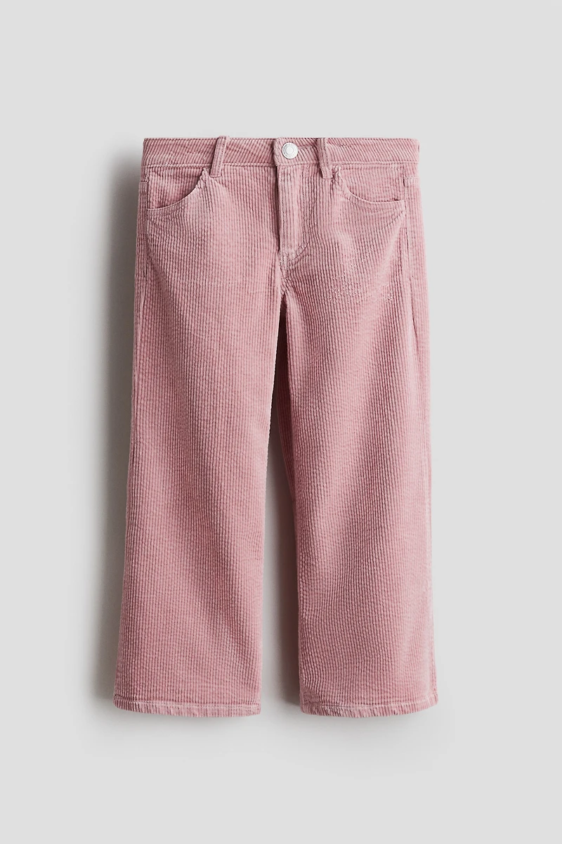 Pantalon large en velours de coton côtelé