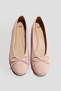 Bow-Detail Ballet Shoes