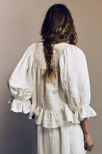 Blouse à manches bouffantes