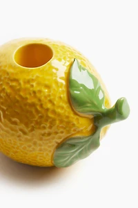 Lemon-Shaped Candleholder