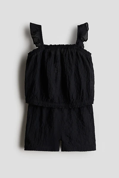 Ensemble 2 pièces en coton froissé