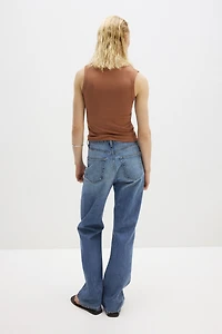 Camisole côtelée rafraîchissante ajustée