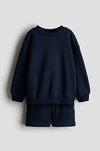 2-Piece Sweatshirt and Sweatshorts Set