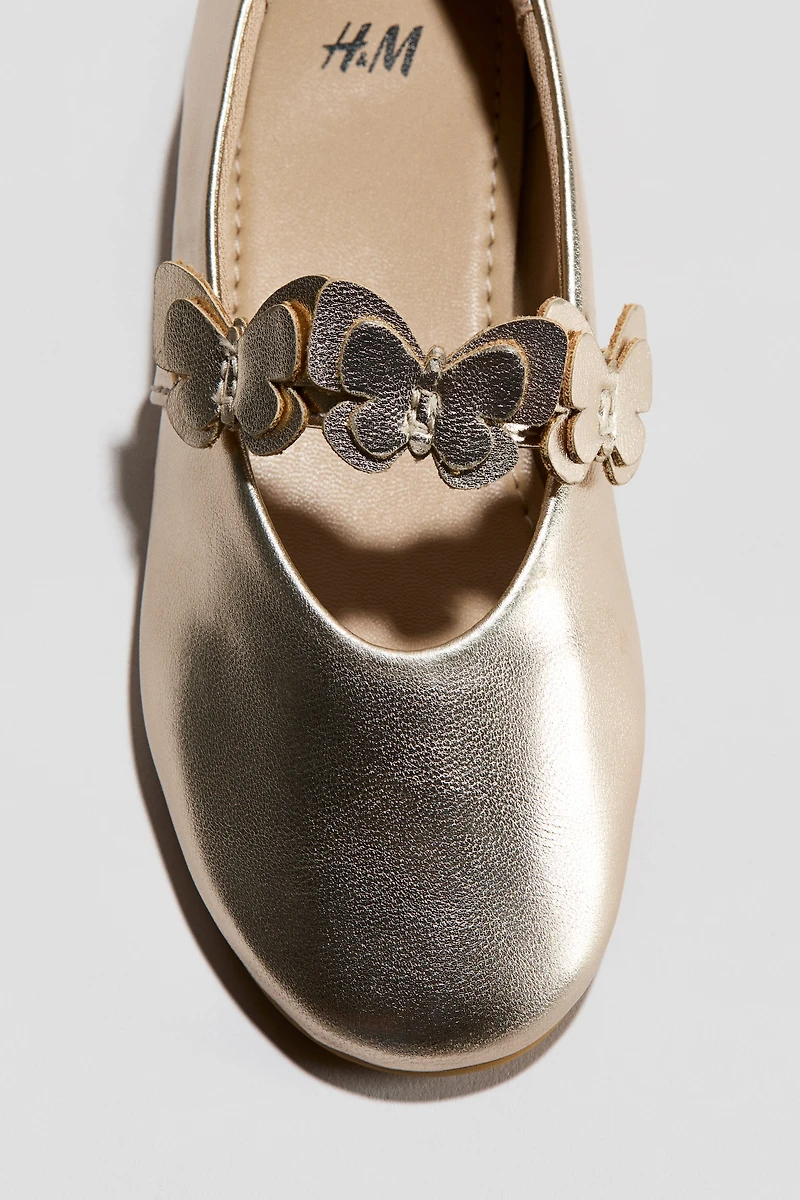 Appliquéd Ballet Flats