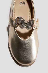Appliquéd Ballet Flats