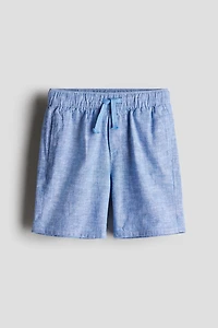 Linen-Blend Shorts