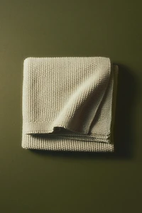 Moss-Stitched Cotton Baby Blanket